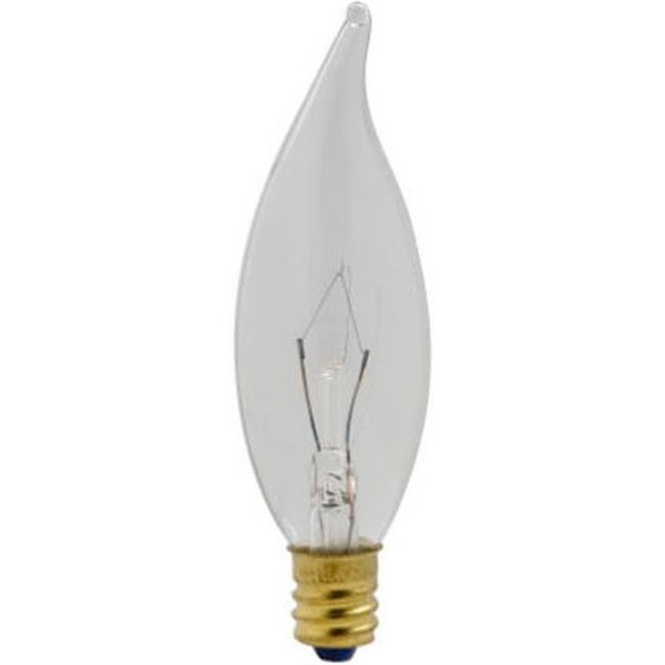 Globe Electric Globe Electric 70872 2 Pack; 15 Watts Clear Decorative Chandelier Bent Tip Light Bulb - Pack Of 10 706703